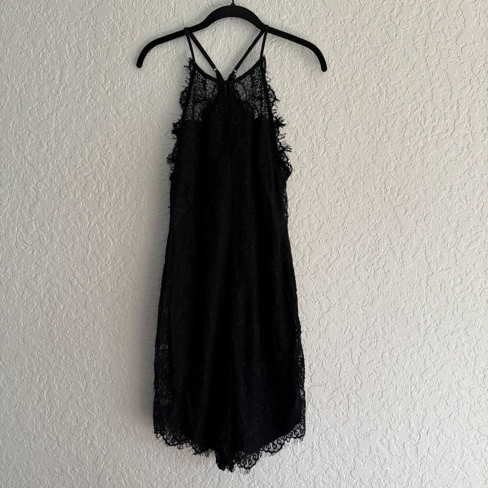 Free People She's Got it Black lace mini dress sleeveless backless sexy - Picture 16 of 16